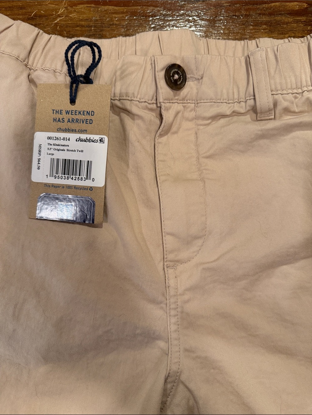 chubbies Khaki/Tan Stretch Twill Shorts